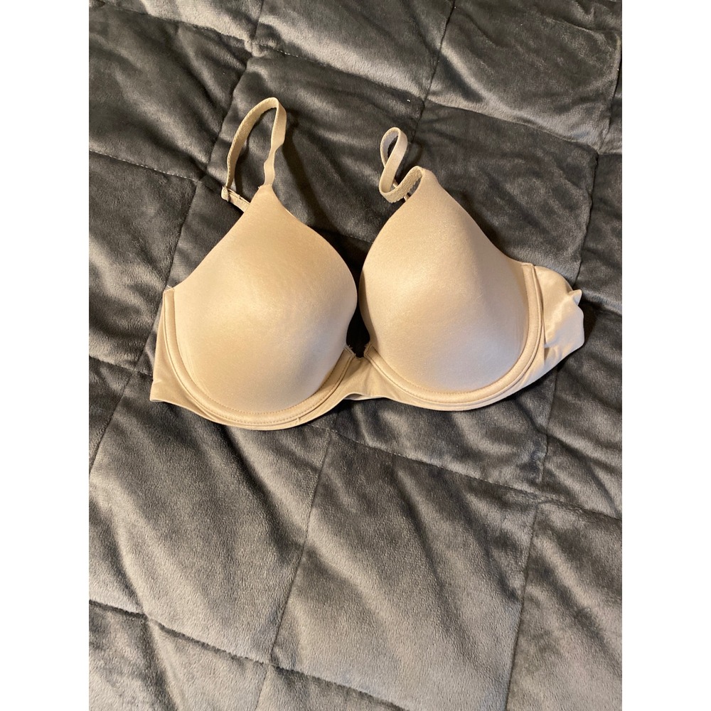 Aerie Real Sunnie Full Coverage Bra 34C Beige Nude Underwire Lightly Lined 0663